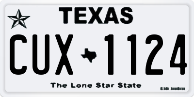 TX license plate CUX1124