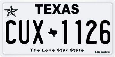 TX license plate CUX1126