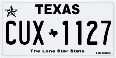 TX license plate CUX1127