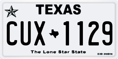 TX license plate CUX1129