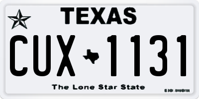TX license plate CUX1131