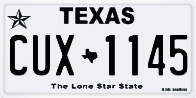 TX license plate CUX1145