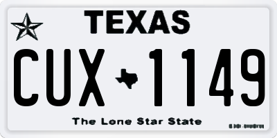 TX license plate CUX1149