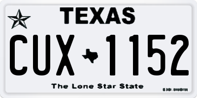 TX license plate CUX1152