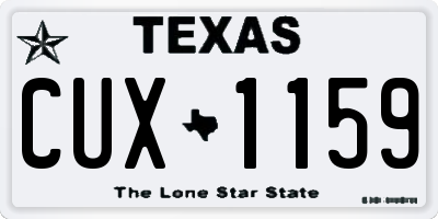 TX license plate CUX1159