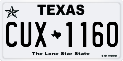 TX license plate CUX1160