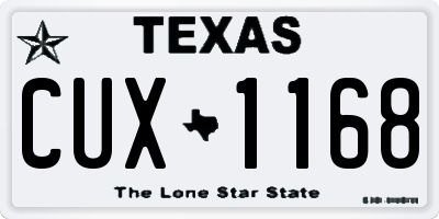 TX license plate CUX1168