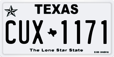 TX license plate CUX1171