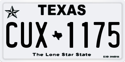 TX license plate CUX1175