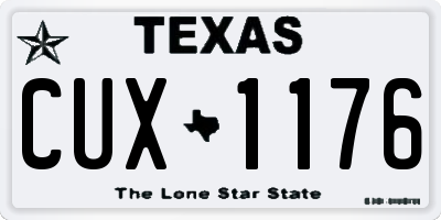 TX license plate CUX1176