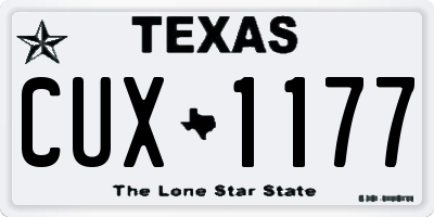 TX license plate CUX1177