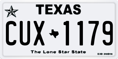 TX license plate CUX1179