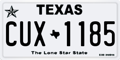 TX license plate CUX1185