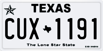 TX license plate CUX1191