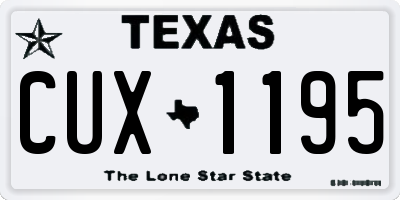 TX license plate CUX1195