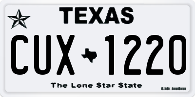 TX license plate CUX1220