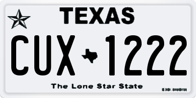 TX license plate CUX1222