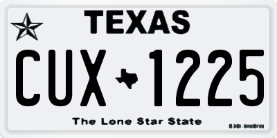 TX license plate CUX1225