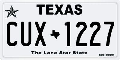 TX license plate CUX1227