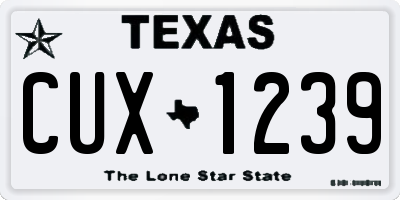 TX license plate CUX1239