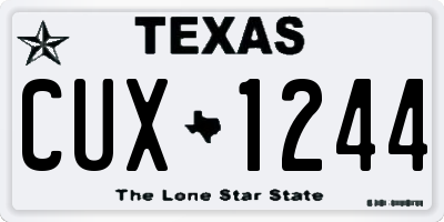 TX license plate CUX1244