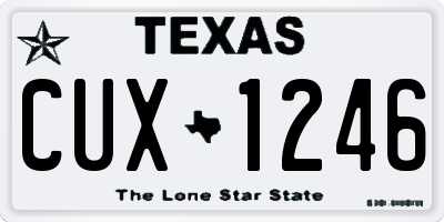 TX license plate CUX1246