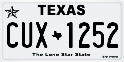 TX license plate CUX1252