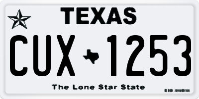 TX license plate CUX1253