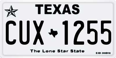 TX license plate CUX1255