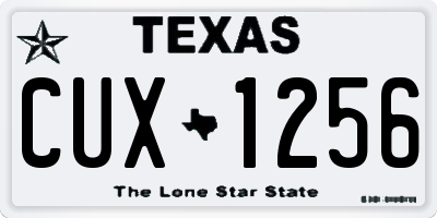 TX license plate CUX1256