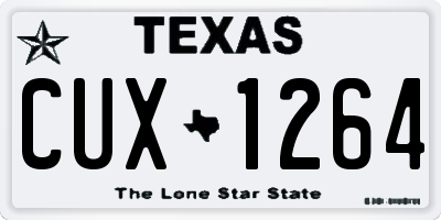 TX license plate CUX1264