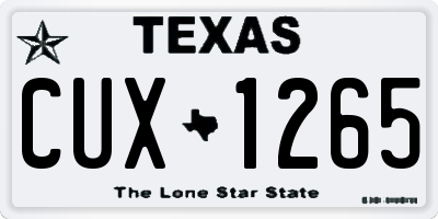 TX license plate CUX1265
