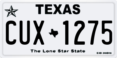 TX license plate CUX1275