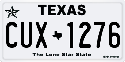 TX license plate CUX1276