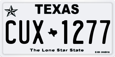 TX license plate CUX1277