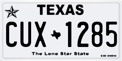 TX license plate CUX1285