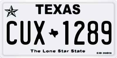 TX license plate CUX1289