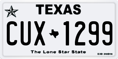 TX license plate CUX1299