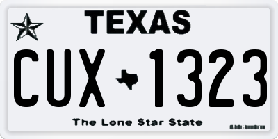 TX license plate CUX1323