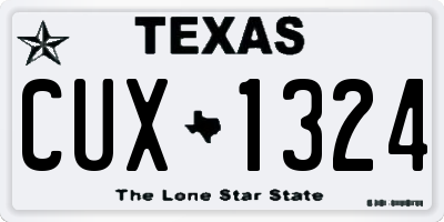 TX license plate CUX1324