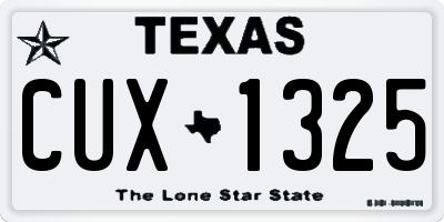 TX license plate CUX1325