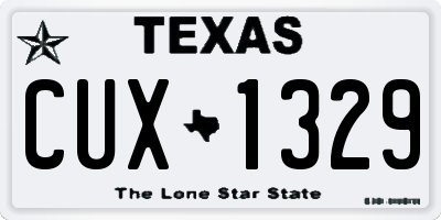 TX license plate CUX1329