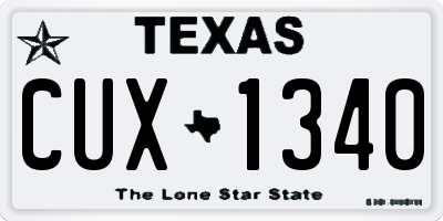 TX license plate CUX1340