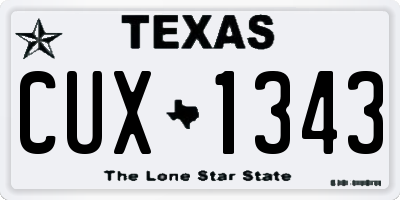 TX license plate CUX1343
