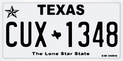 TX license plate CUX1348