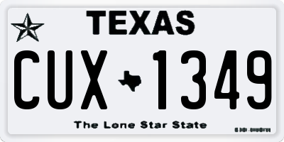 TX license plate CUX1349