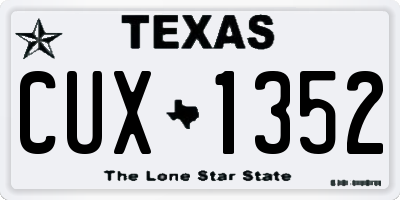 TX license plate CUX1352