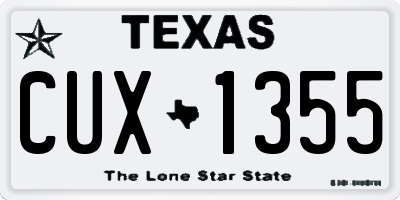 TX license plate CUX1355