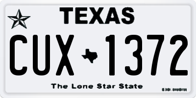 TX license plate CUX1372
