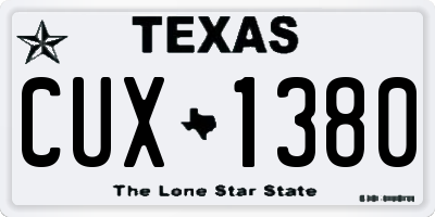 TX license plate CUX1380
